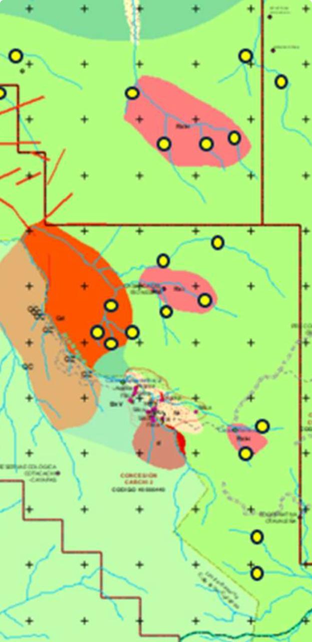 Mapa geológico del área del Proyecto Carchi